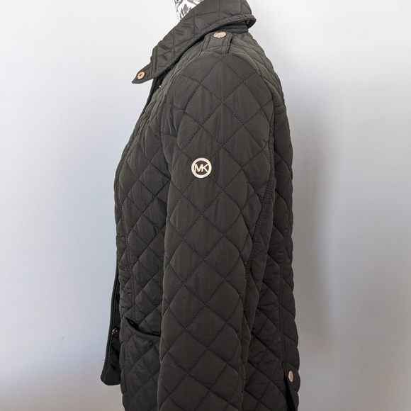 Michael Kors Moss Green Quilted Jacket - Picture 3 of 5